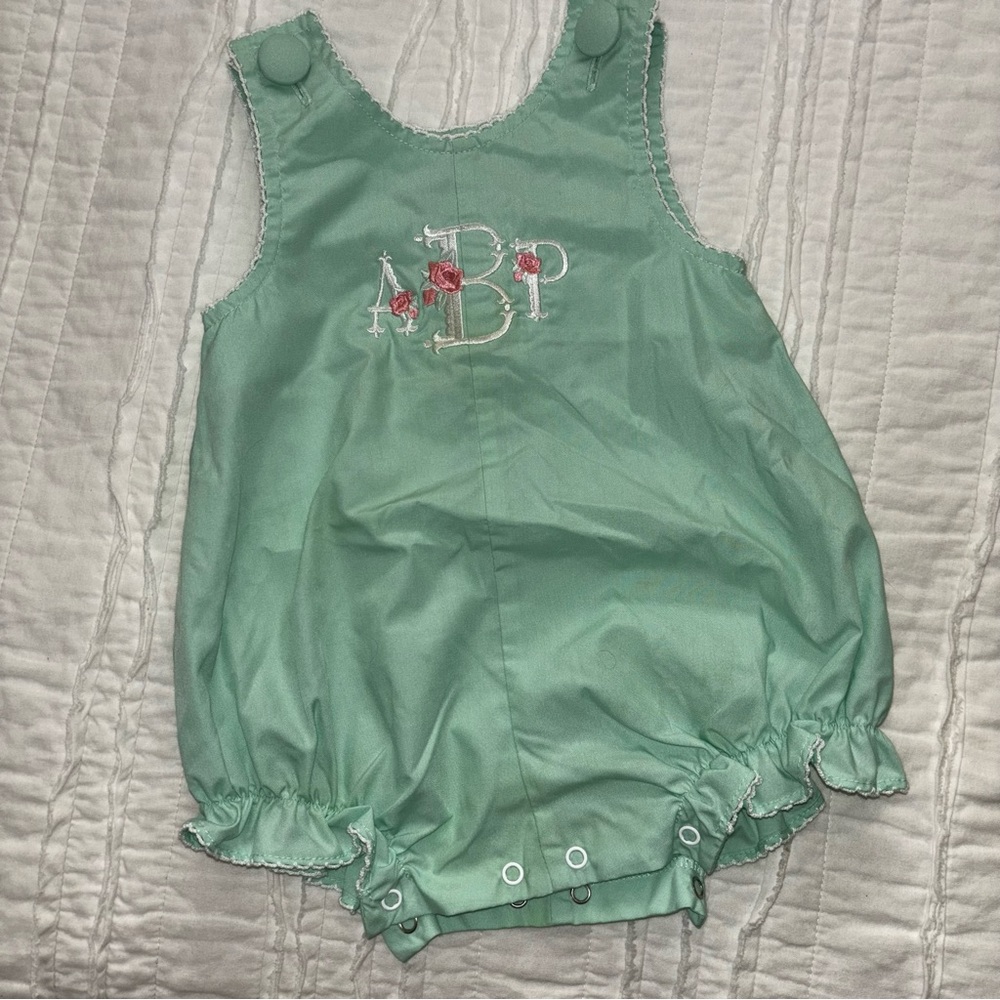 Lullaby set mint green bubble with APB monogram